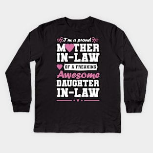 Proud mother-in-law of a great daughter-in-law Kids Long Sleeve T-Shirt